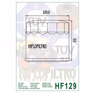 Фільтр масла HIFLO HF129 Kwasaki ATV Suzuki Marine