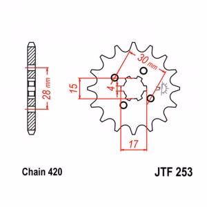Зірка передня ведуча JT JTF253 Honda Motorcycle