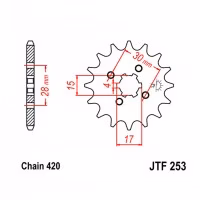 Зірка передня ведуча JT JTF253 Honda Motorcycle