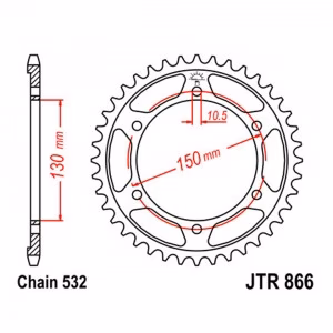 Зірка задня ведена JT JTR866 Yamaha XJR1200 YZF750R Motorcycle