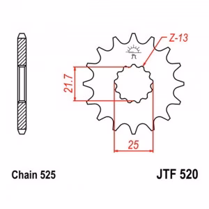 Зірка передня ведуча JT JTF520 Yamaha Suzuki Kawasaki Triumph Hyosung Motorcycle