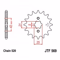 Зірка передня ведуча JT JTF569 Kawasaki KDX KX KX-F KL KLX KZ Z Yamaha YTZ YFM IT MX DT RZ SR YZ TT WR Motorcycle ATV