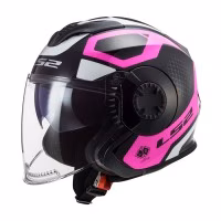 Шолом напівлицевик LS2 OF570 Verso Market Matt Black Violet