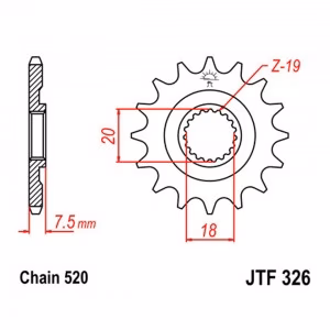 Зірка передня ведуча JT JTF326 Honda Motorcycle
