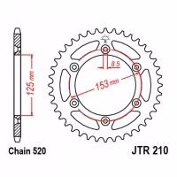 Зірка задня ведена JT JTR210 Honda CRM250 CRF150 CR250 XR250 CR125 CRF450 CRF250 CR500 Geon Dakar 250 Motorcycle