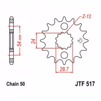 Зірка передня ведуча JT JTF517 Kawasaki  GPZ ZR ZZ ZX ZZR Motorcycle