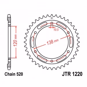 Зірка задня ведена JT JTR1220 Honda CBR250 Fireblade Super Blackbird CB300 Motorcycle