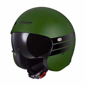 Шолом напівлицевик LS2 OF599 Spitfire 2 Retro Matt Military Green