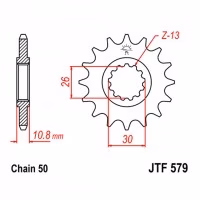 Зірка передня ведуча JT JTF579 Yamaha RD RZV RZ FZS FZ1 YZF R1 FJ XJR MT Motorcycle