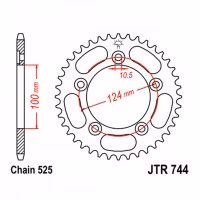 Зірка задня ведена JT JTR744 BMW S1000RR Ducati 749S Motorcycle