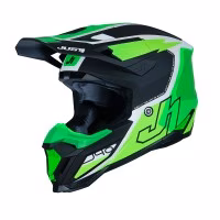 Шолом кросовий Just1 J40 Flash Fluo Green White Black