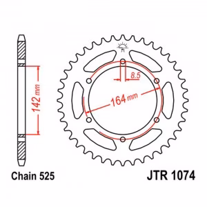 Зірка задня ведена JT JTR1074 Hyosung GT650 Motorcycle