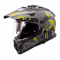 Шолом єндуро LS2 MX702 Pioneer 2 Crazy Matt Black H-VIS Yellow