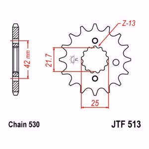 Зірка передня ведуча JT JTF513 Yamaha Suzuki Kawasaki Motorcycle