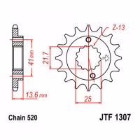 Зірка передня ведуча JT JTF1307 Honda XR650 Baja Kawasaki Ninja EX ZX Motorcycle