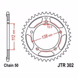 Зірка задня ведена JT JTR302 Honda Hornet Nighthawk SuperFour CBF VTR CBR Fireblade Super Blackbird Motorcycle