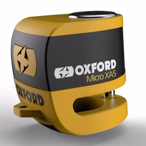 Замок із сигналізацією на диск Oxford Micro XA5 Alarm Disc Lock Yellow/Black 
