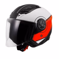 Шолом напівлицевик LS2 OF616 Airflow 2 Cover Matt White Red