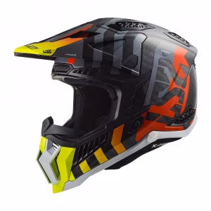 Шолом кросовий LS2 MX703 C X-FORCE BARRIER H-V Yellow Red