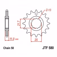 Зірка передня ведуча JT JTF580 Yamaha FZ6 YZF-R6 FZ700 FZX700 FZ750 YZF750 FZR1000 Motorcycle
