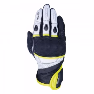 Моторукавички шкіряні Oxford RP-3 2.0 MS Short Sports Glove Black White Fluo