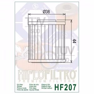Фильтр масла HIFLO HF207 Betamotor Kawasaki LML Suzuki