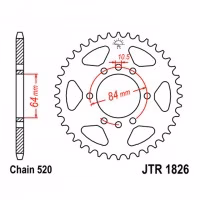 Зірка задня ведена JT JTR1826 Suzuki T20 Super Six Motorcycle Suzuki ATV LT-Z400 Kawasaki ATV KSF400 (KFX400)