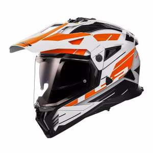 Шолом єндуро LS2 MX702 Pioneer 2 Namib Gloss White Orange