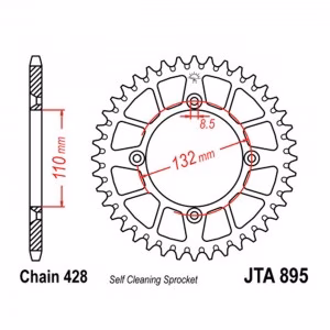 Зірка задня ведена JT JTA895 Husqvarna 85TC KTM 85SX 105SX 105XC Motorcycle