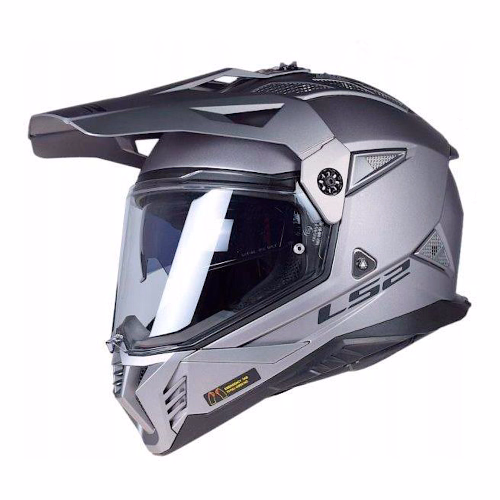 Шолом єндуро LS2 MX702 Pioneer 2 Solid Matt Titanium