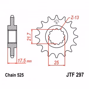 Зірка передня ведуча JT JTF297 Honda Motorcycle