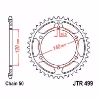 Зірка задня ведена JT JTR499 Suzuki TL100S GSX 1300R Hayabusa GSX-R750 Hayabusa Kawasaki VN800 ZZR600 ZZR400 Motorcycle