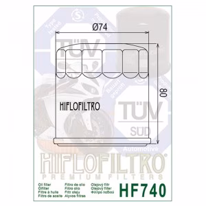 Фильтр масла HIFLO HF740 Yamaha Marine