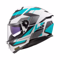 Шолом інтеграл LS2 FF808 Stream 2 Road Matt Cyan Light Grey