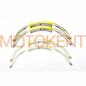 Наклейка на колесо 17/18 KAWASAKI (жовта) (#6058A)