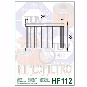 Фільтр масла HIFLO HF112 HONDA ATV KAWASAKI Suzuki KAWASAKI Gas Gas DINLI Adly HISUN Polaris Quadzilla