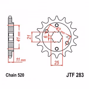 Зірка передня ведуча JT JTF283 Honda Motorcycle
