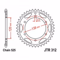 Зірка задня ведена JT JTR312 Honda Crossrunner Crosstourer VFR400 VFR750 Motorcycle