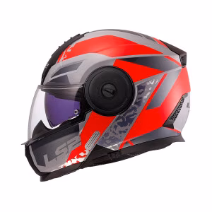 Шолом модуляр LS2 FF902 Scope 2 Oxyd Gloss Grey Red