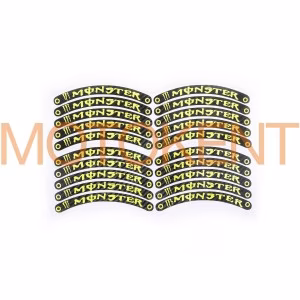 Наклейка на колесо 10 MONSTER ENERGY (12x1см, 20шт, жовта) (#6059D)