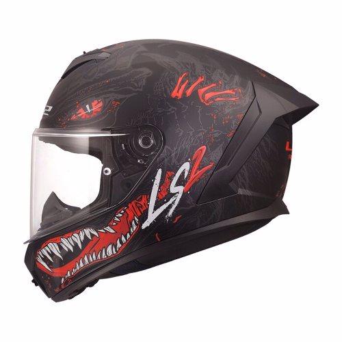 Шолом інтеграл LS2 FF820 Rapid 3 Kaiju 2 Matt Black Red White
