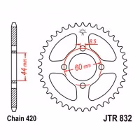 Зірка задня ведена JT JTR832 Yamaha YZ80 DT50 DTR50 RD50 Motorcycle