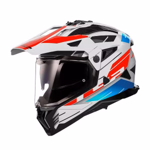 Шолом єндуро LS2 MX702 Pioneer 2 Namib Gloss White Blue Red