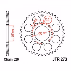 Зірка задня ведена JT JTR273 Honda XL125 V Varadero CA125S KTM 200 Duke 125 Duke Motorcycle