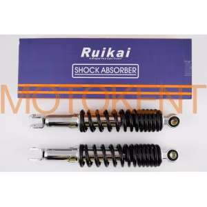 Амортизатори (пара) GY6, DIO ZX 310mm, регульовані (чорні) RUIKAI