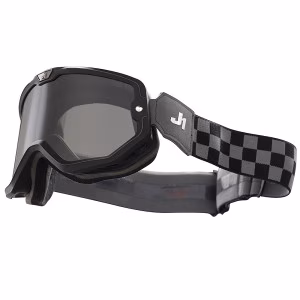 Ретро мотоокуляри для вінтажного шолома JUST1 Swing Chess Black – Grey