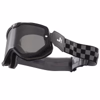 Ретро мотоокуляри для вінтажного шолома JUST1 Swing Chess Black – Grey