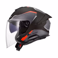Шолом напівлицевик LS2 OF618 Verso 2 Air Gloss Black Red