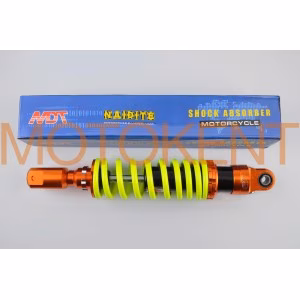 Амортизатор GY6, DIO ZX, LEAD 320mm, тюнінговий (оранжево-лимонний) NDT