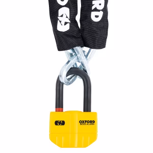 Протиугінний ланцюг з замком і гучною сиреною Oxford Boss Alarm 14mm Chain Lock (1.5 м)